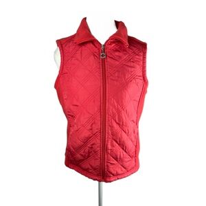 Women's Quilted Red Vest